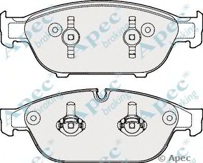 APEC BRAKING pad1810 -  Комплект тормозных колодок, дисковый тормоз